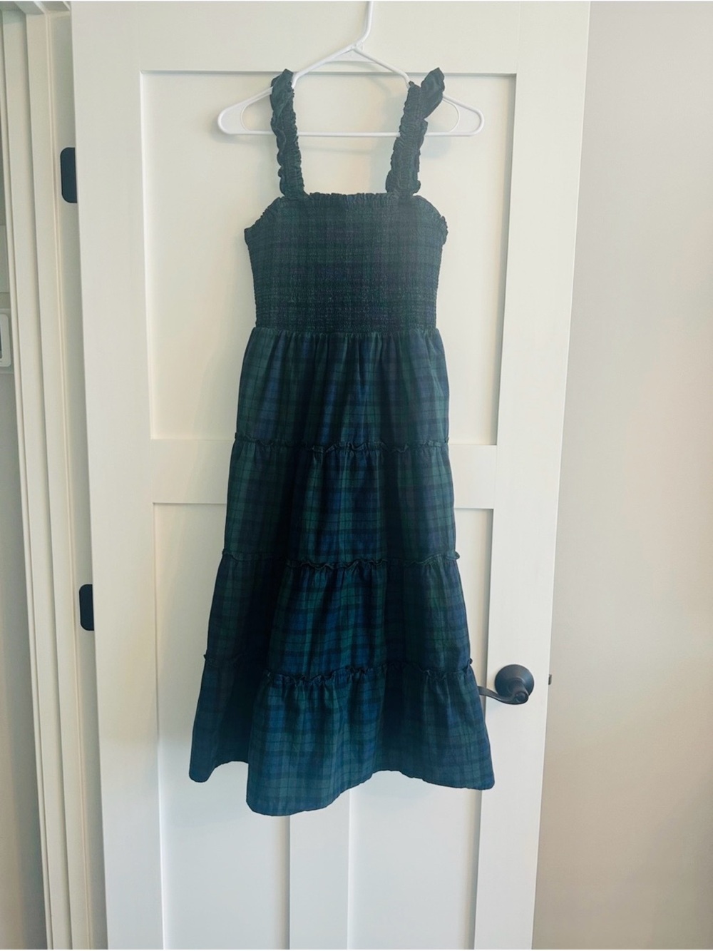 J. Crew Plaid Smocked Tiered Sundress